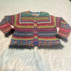 Design‎ Options Phillip Jane Gordon Sweater Sz S Sequin Vertical Striped VTG